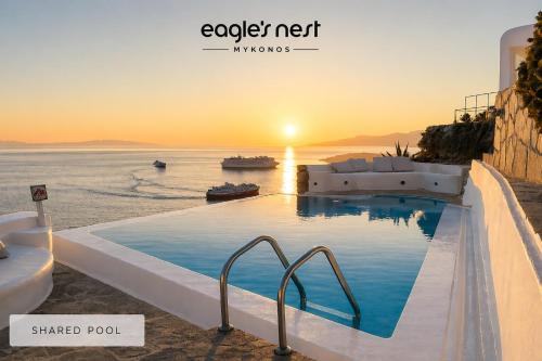 Tourlos Apartment | Eagles Nest Mykonos Suites & Apartments - Shared Pool & Jacuzzis