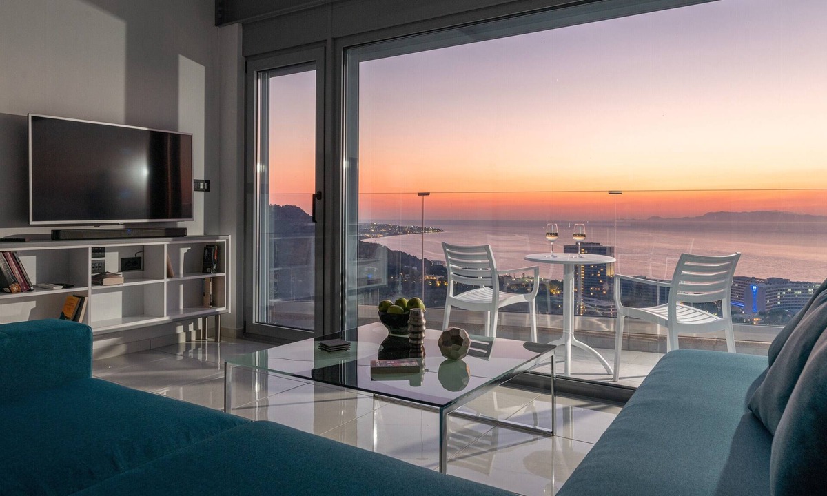 Rhodes Town Apartment | Rhodes Skyline Suite - 2 Bedroom with OutDoor jacuzzi and Sea view