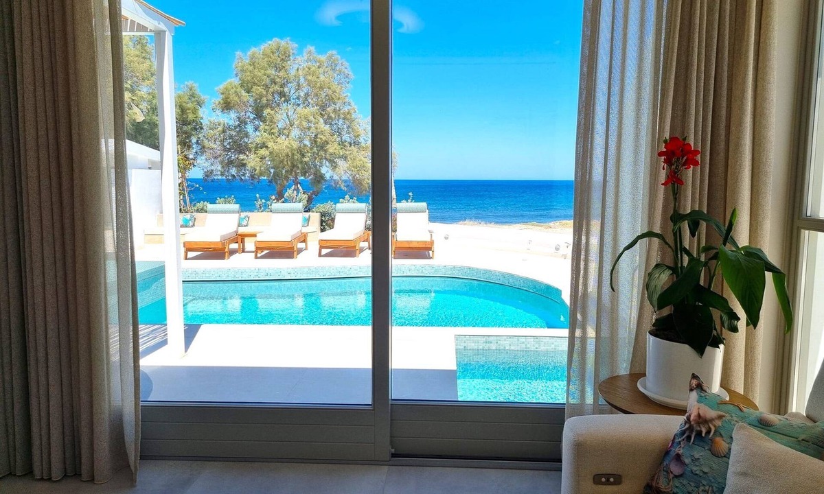 Monolithos Villa | Stunning Seafront Santorini Villa | Villa Aether | 2 Bedrooms