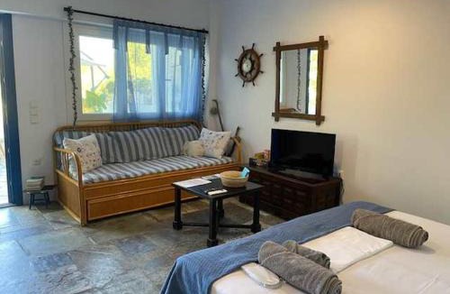 Agii Anargiri Apartment | Charming Spetses Studio with Outdoor Space