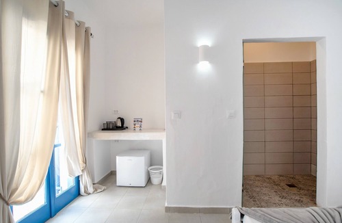 Perissa Apartment | Economy Quadruple Room 5 with Mountain View, Balcony, and Air Conditioning