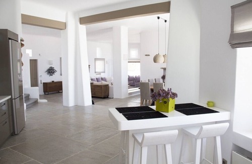 Fanari Villa | Mykonos Villa Coralba with swimming pool, helipad, sunset and sea view