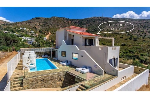Kipri Apartment | Seaside Top Floor 2-BDR Suite #3 | Pool & Sea View