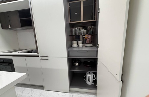 Seocho-dong Apartment | Spacious 2BR Family Suite7 Gangnam/Seocho 2 Queen Beds, Living Room, Kitchen