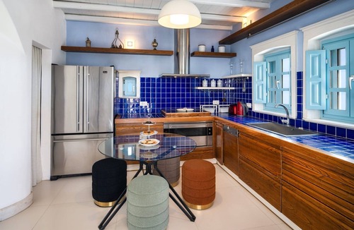 Kamari Villa | Villa Almyra, Divine Sea Views, Private Pool, Furnished Terrace, Indoor.
