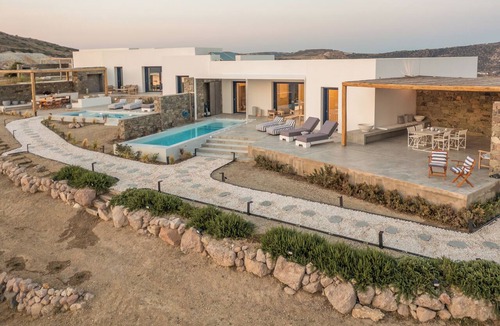 Milos House | Villa Nabia I, Seaview and Sunset view, Private Pool
