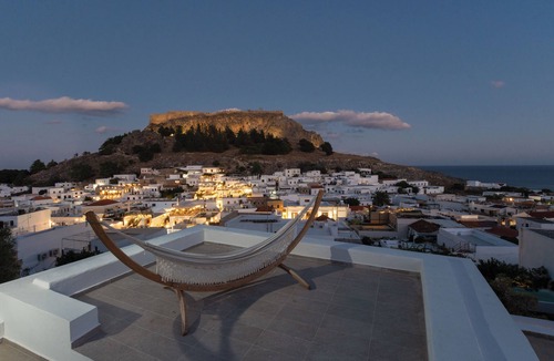 Lindos Villa | Villa Qupi, sleeps 12, Fully Air-conditioned, stunning views of the Acropolis!