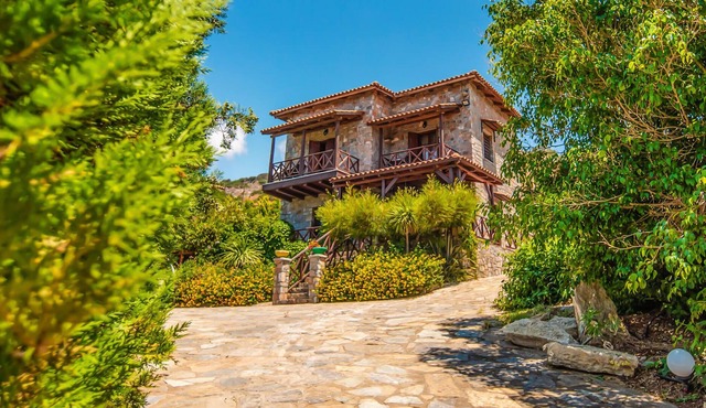 Enjoy breathtaking sea views from the balconies and terraces of this beautiful vacation home set ami