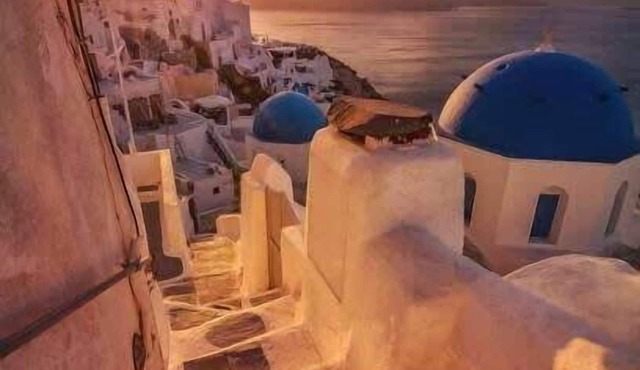 Grand 1BR Suite & Private Balcony at Santorini