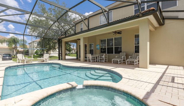 🏰 Magical 6-Bed Family Villa ✨[FREE Heated Pool, Spa & BBQ] 5 Mins to Disney 🎢