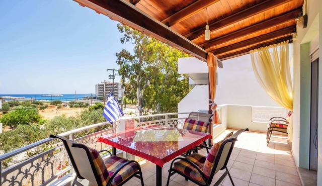 Sea View 2BR Home with Balconies Near Pigadia
