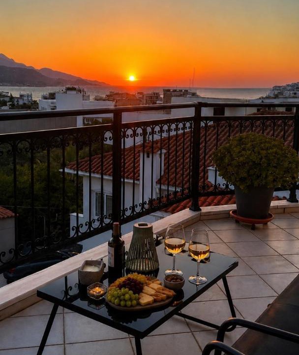 Vathi Apartment | Théa Loft Premium Sunset Sea View Escape